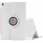 For Huawei MediaPad M5 10.8 inch Litchi Texture PU Leather Case with Rotated Holder & Sleep / Wake-up Function (White) - 1