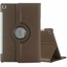 For Huawei MediaPad M5 10.8 inch Litchi Texture PU Leather Case with Rotated Holder & Sleep / Wake-up Function (Brown) - 1