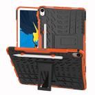 Tire Texture TPU+PC Shockproof Case for iPad Pro 11 inch (2018), with Holder & Pen Slot (Orange) - 1