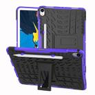 Tire Texture TPU+PC Shockproof Case for iPad Pro 11 inch (2018), with Holder & Pen Slot (Purple) - 1