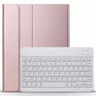 Detachable Bluetooth Keyboard + Brushed Texture Horizontal Flip Leather Tablet Case with Holder for iPad Pro 11 inch (2018)(Rose Gold) - 1