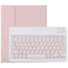 TG11B Detachable Bluetooth Pink Keyboard + Microfiber Leather Tablet Case for iPad Pro 11 inch (2020), with Pen Slot & Holder (Pink) - 1