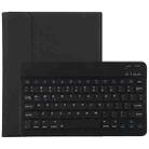 TG11B Detachable Bluetooth Black Keyboard + Microfiber Leather Tablet Case for iPad Pro 11 inch (2020), with Pen Slot & Holder (Black) - 1