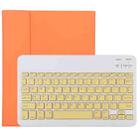 TG11B Detachable Bluetooth Yellow Keyboard + Microfiber Leather Tablet Case for iPad Pro 11 inch (2020), with Pen Slot & Holder (Orange) - 1
