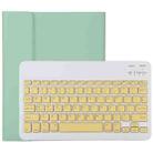 TG11B Detachable Bluetooth Yellow Keyboard + Microfiber Leather Tablet Case for iPad Pro 11 inch (2020), with Pen Slot & Holder (Green) - 1
