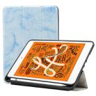 Marble Texture Pattern Horizontal Flip Leather Case for iPad Mini 2019, with Three-folding Holder & Pen Slot & Sleep / Wake-up Function (Blue) - 1