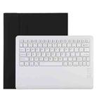 T129 Detachable Bluetooth White Keyboard Microfiber Leather Tablet Case for iPad Pro 12.9 inch (2020), with Holder (Black) - 1