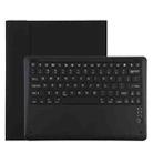 T129 Detachable Bluetooth Black Keyboard Microfiber Leather Tablet Case for iPad Pro 12.9 inch (2020), with Holder (Black) - 1