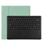 T129 Detachable Bluetooth Black Keyboard Microfiber Leather Tablet Case for iPad Pro 12.9 inch (2020), with Holder (Green) - 1
