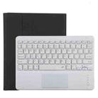 TG11BC Detachable Bluetooth White Keyboard Microfiber Leather Tablet Case for iPad Pro 11 inch (2020), with Touchpad & Pen Slot & Holder (Black) - 1