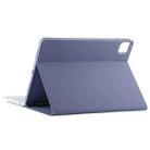 TG11BCS Detachable Bluetooth White Keyboard Microfiber Leather Tablet Case for iPad Pro 11 inch (2020), with Backlight & Touchpad & Pen Slot & Holder (Purple) - 4