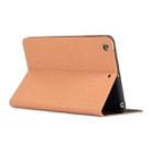 Universal Voltage Craft Cloth TPU Protective Case for iPad Mini 1 / 2 / 3, with Holder (Gold) - 4