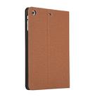 Universal Voltage Craft Cloth TPU Protective Case for iPad Mini 1 / 2 / 3, with Holder (Brown) - 3
