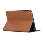 Universal Voltage Craft Cloth TPU Protective Case for iPad Mini 1 / 2 / 3, with Holder (Brown) - 4