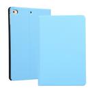 Universal Spring Texture TPU Protective Case for iPad Mini 4 / 5, with Holder(Sky Blue) - 1
