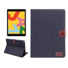 Dibase For iPad 10.2 2021 / 2020 / 2019 Horizontal Flip Denim Leather Case, with Holder & Card Slots & Wallet & Sleep / Wake-up Function(Black) - 1