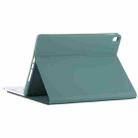 TG-102BCS Detachable Bluetooth White Keyboard + Microfiber Leather Tablet Case for iPad 10.2 inch / iPad Air (2019), with Touch Pad & Backlight & Pen Slot & Holder (Dark Green) - 4