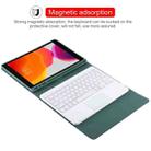 TG-102BCS Detachable Bluetooth White Keyboard + Microfiber Leather Tablet Case for iPad 10.2 inch / iPad Air (2019), with Touch Pad & Backlight & Pen Slot & Holder (Dark Green) - 8