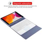 TG-102BCS Detachable Bluetooth White Keyboard + Microfiber Leather Tablet Case for iPad 10.2 inch / iPad Air (2019), with Touch Pad & Backlight & Pen Slot & Holder (Purple) - 8