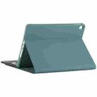 TG-102BCS Detachable Bluetooth Black Keyboard + Microfiber Leather Tablet Case for iPad 10.2 inch / iPad Air (2019), with Touch Pad & Backlight & Pen Slot & Holder (Dark Green) - 4