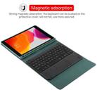 TG-102BCS Detachable Bluetooth Black Keyboard + Microfiber Leather Tablet Case for iPad 10.2 inch / iPad Air (2019), with Touch Pad & Backlight & Pen Slot & Holder (Dark Green) - 8