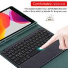 TG-102BCS Detachable Bluetooth Black Keyboard + Microfiber Leather Tablet Case for iPad 10.2 inch / iPad Air (2019), with Touch Pad & Backlight & Pen Slot & Holder (Dark Green) - 10
