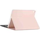 TG-102BCS Detachable Bluetooth Black Keyboard + Microfiber Leather Tablet Case for iPad 10.2 inch / iPad Air (2019), with Touch Pad & Backlight & Pen Slot & Holder (Pink) - 4