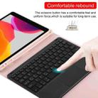 TG-102BCS Detachable Bluetooth Black Keyboard + Microfiber Leather Tablet Case for iPad 10.2 inch / iPad Air (2019), with Touch Pad & Backlight & Pen Slot & Holder (Pink) - 10