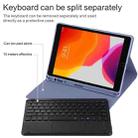 TG-102BCS Detachable Bluetooth Black Keyboard + Microfiber Leather Tablet Case for iPad 10.2 inch / iPad Air (2019), with Touch Pad & Backlight & Pen Slot & Holder (Purple) - 9