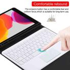 TG-102BC Detachable Bluetooth White Keyboard + Microfiber Leather Tablet Case for iPad 10.2 inch / iPad Air (2019), with Touch Pad & Pen Slot & Holder(Black) - 9