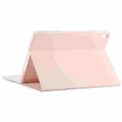 TG-102BC Detachable Bluetooth White Keyboard + Microfiber Leather Tablet Case for iPad 10.2 inch / iPad Air (2019), with Touch Pad & Pen Slot & Holder(Pink) - 4