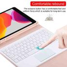 TG-102BC Detachable Bluetooth White Keyboard + Microfiber Leather Tablet Case for iPad 10.2 inch / iPad Air (2019), with Touch Pad & Pen Slot & Holder(Pink) - 9