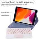 TG-102BC Detachable Bluetooth Pink Keyboard + Microfiber Leather Tablet Case for iPad 10.2 inch / iPad Air (2019), with Touch Pad & Pen Slot & Holder(Purple) - 8