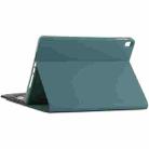 TG-102BC Detachable Bluetooth Black Keyboard + Microfiber Leather Tablet Case for iPad 10.2 inch / iPad Air (2019), with Touch Pad & Pen Slot & Holder(Dark Green) - 4