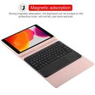 TG-102BC Detachable Bluetooth Black Keyboard + Microfiber Leather Tablet Case for iPad 10.2 inch / iPad Air (2019), with Touch Pad & Pen Slot & Holder(Pink) - 7
