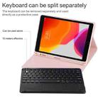 TG-102BC Detachable Bluetooth Black Keyboard + Microfiber Leather Tablet Case for iPad 10.2 inch / iPad Air (2019), with Touch Pad & Pen Slot & Holder(Pink) - 8
