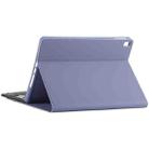 TG-102BC Detachable Bluetooth Black Keyboard + Microfiber Leather Tablet Case for iPad 10.2 inch / iPad Air (2019), with Touch Pad & Pen Slot & Holder(Purple) - 4