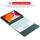 TG-102BC Detachable Bluetooth Green Keyboard + Microfiber Leather Tablet Case for iPad 10.2 inch / iPad Air (2019), with Touch Pad & Pen Slot & Holder (Dark Green) - 7