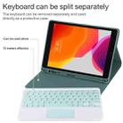 TG-102BC Detachable Bluetooth Green Keyboard + Microfiber Leather Tablet Case for iPad 10.2 inch / iPad Air (2019), with Touch Pad & Pen Slot & Holder (Dark Green) - 8
