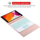 TG-102BC Detachable Bluetooth Green Keyboard + Microfiber Leather Tablet Case for iPad 10.2 inch / iPad Air (2019), with Touch Pad & Pen Slot & Holder (Pink) - 7