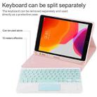 TG-102BC Detachable Bluetooth Green Keyboard + Microfiber Leather Tablet Case for iPad 10.2 inch / iPad Air (2019), with Touch Pad & Pen Slot & Holder (Pink) - 8
