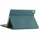 TG109BC Detachable Bluetooth Black Keyboard + Microfiber Leather Tablet Case for iPad Air 2020, with Touch Pad & Pen Slot & Holder (Dark Green) - 4