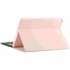 TG109BC Detachable Bluetooth Black Keyboard + Microfiber Leather Tablet Case for iPad Air 2020, with Touch Pad & Pen Slot & Holder (Pink) - 4