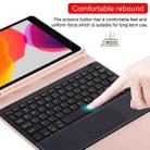 TG109BC Detachable Bluetooth Black Keyboard + Microfiber Leather Tablet Case for iPad Air 2020, with Touch Pad & Pen Slot & Holder (Pink) - 9