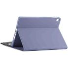 TG109BC Detachable Bluetooth Black Keyboard + Microfiber Leather Tablet Case for iPad Air 2020, with Touch Pad & Pen Slot & Holder (Purple) - 4