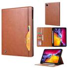 Knead Skin Texture Horizontal Flip Leather Case for iPad Pro 12.9 inch 2022/2021/2020/2018, with Photo Frame & Holder & Card Slots & Wallet & Pen Slot (Brown) - 1