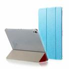 Silk Texture Horizontal Flip  Magnetic PU Leather Case for iPad Pro 12.9 inch (2018), with Three-folding Holder & Sleep / Wake-up Function(Blue) - 1
