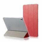 Silk Texture Horizontal Flip  Magnetic PU Leather Case for iPad Pro 12.9 inch (2018), with Three-folding Holder & Sleep / Wake-up Function(Red) - 1