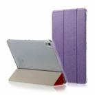 Silk Texture Horizontal Flip  Magnetic PU Leather Case for iPad Pro 12.9 inch (2018), with Three-folding Holder & Sleep / Wake-up Function(Purple) - 1