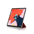 Silk Texture Horizontal Flip  Magnetic PU Leather Case for iPad Pro 12.9 inch (2018), with Three-folding Holder & Sleep / Wake-up Function(Rose Red) - 3